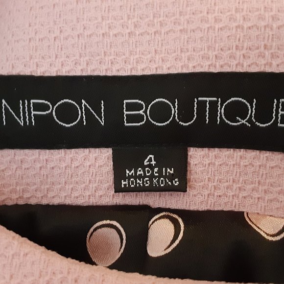 NIPON BOUTIQUE black cropped blazer/jacket w/ pink details (4) - Picture 8 of 9